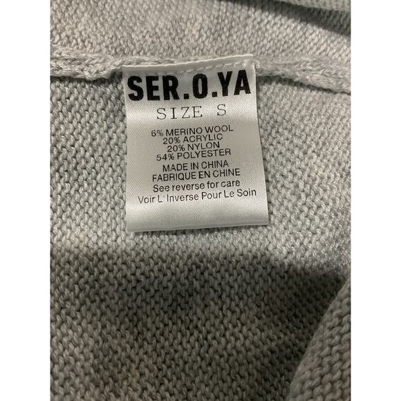 Ser.O.Ya 'Koko' Grey Polyester Knit Tea Length Skirt Size S - NWT - Picture 4 of 5